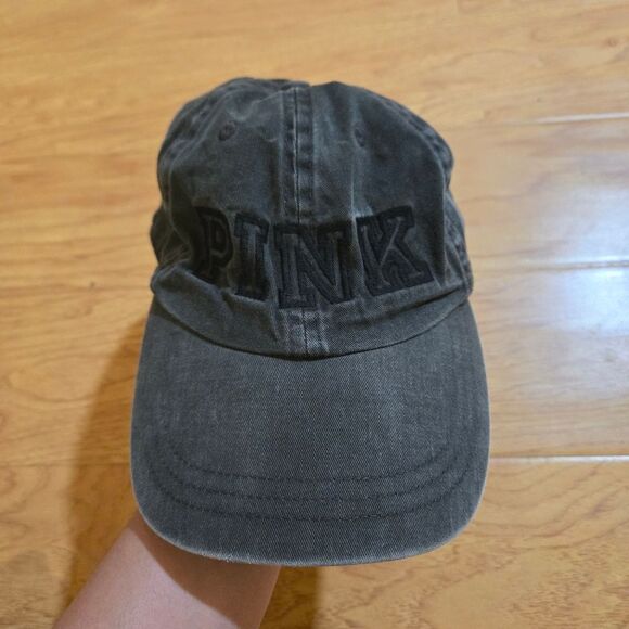Women's Gray PINK Victoria's Secret Dark Gray Hat - Picture 1 of 4